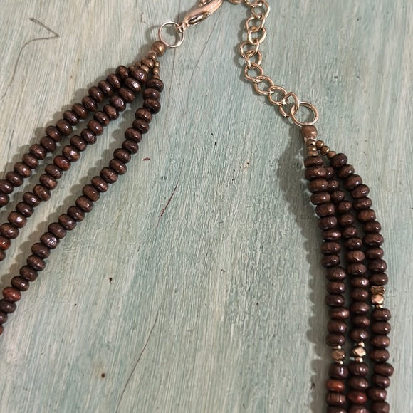 NAKAMOL (Free People) long Tiered necklace w tassels - Picture 3 of 8